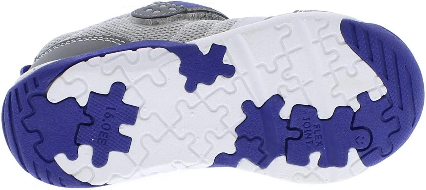 TSUKIHOSHI 1521 KAZ Strap-Closure Machine-Washable Child Sneaker Shoe with Wide Toe Box and Slip-Resistant, Non-Marking Outsole - For Toddlers and Little Kids, Ages 1-8