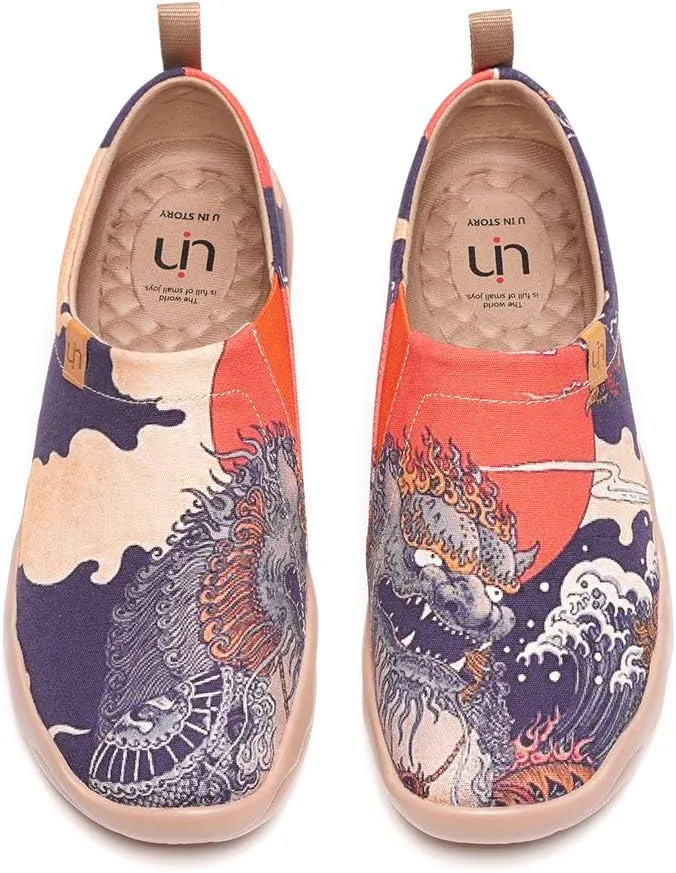 UIN Men's Art Design Travel Shoes Slip On Casual Loafers Stylish Lightweight Comfort Fashion Sneaker