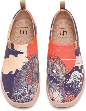 UIN Men's Art Design Travel Shoes Slip On Casual Loafers Stylish Lightweight Comfort Fashion Sneaker