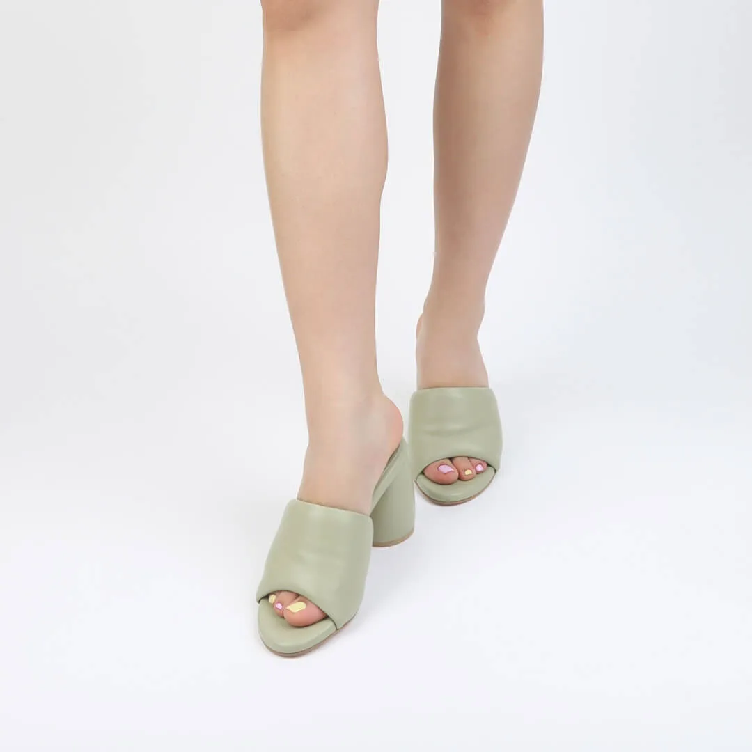 *UK size 1 - POCCIN - mint, 8cm heels (worn in photo shoot - marks on sole)
