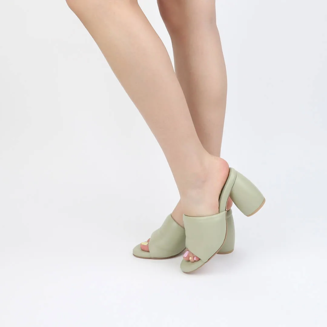 *UK size 1 - POCCIN - mint, 8cm heels (worn in photo shoot - marks on sole)