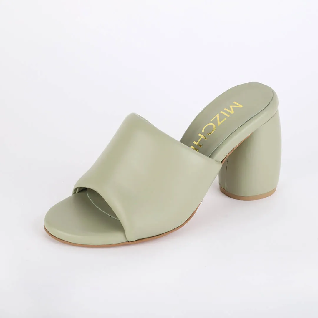 *UK size 1 - POCCIN - mint, 8cm heels (worn in photo shoot - marks on sole)