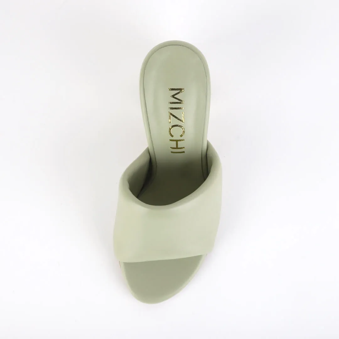 *UK size 1 - POCCIN - mint, 8cm heels (worn in photo shoot - marks on sole)