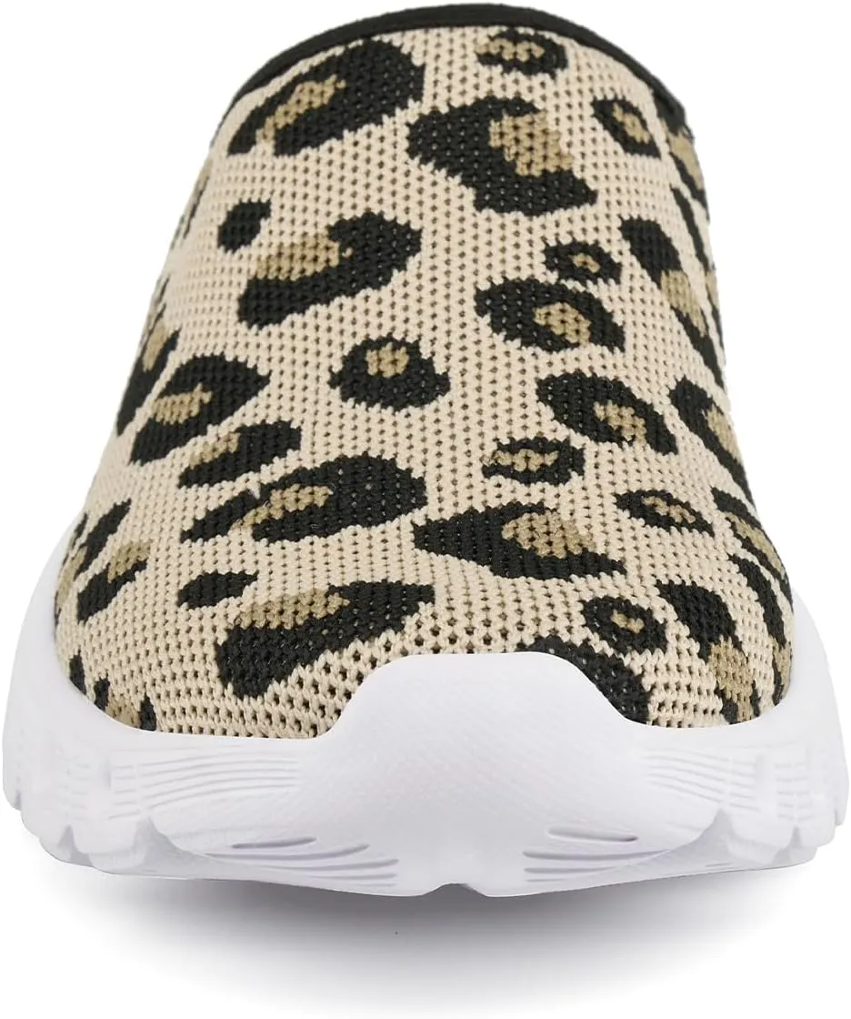 Urban Sport Carla Mules/Clogs for Women | Comfortable Slip On Shoes | Women’s Platform Mules & Clogs | Leopard