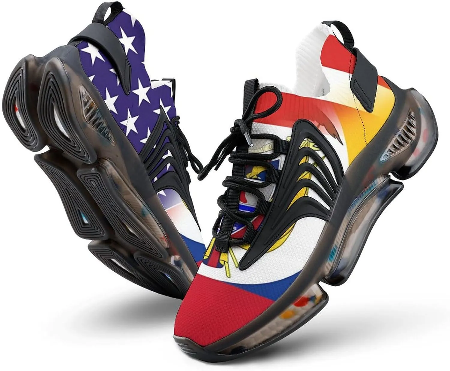 U.S. Colombian Flag Men's Tennis Shoes Fashion Athletic Sneakers for Sport Walking Running Workout