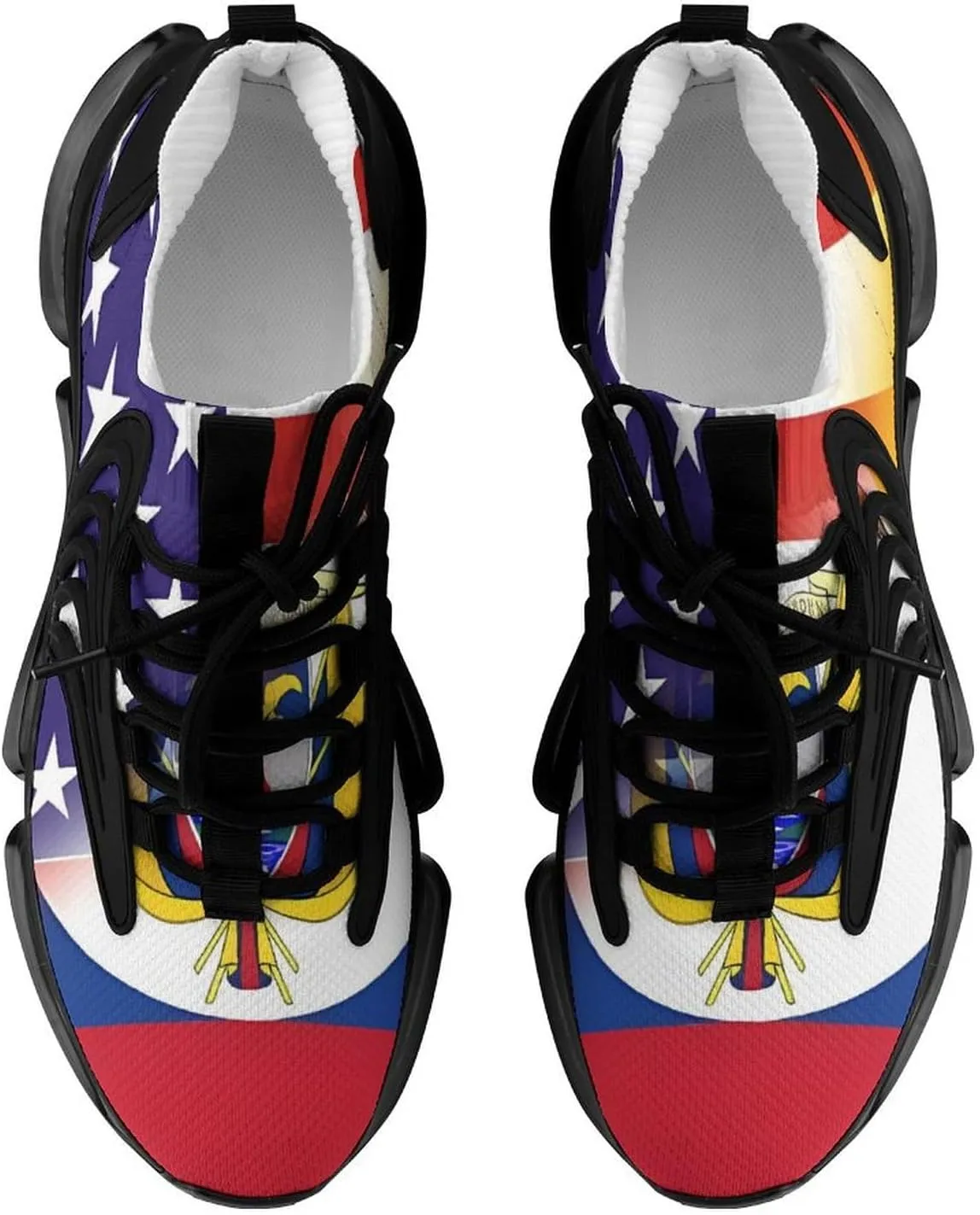 U.S. Colombian Flag Men's Tennis Shoes Fashion Athletic Sneakers for Sport Walking Running Workout