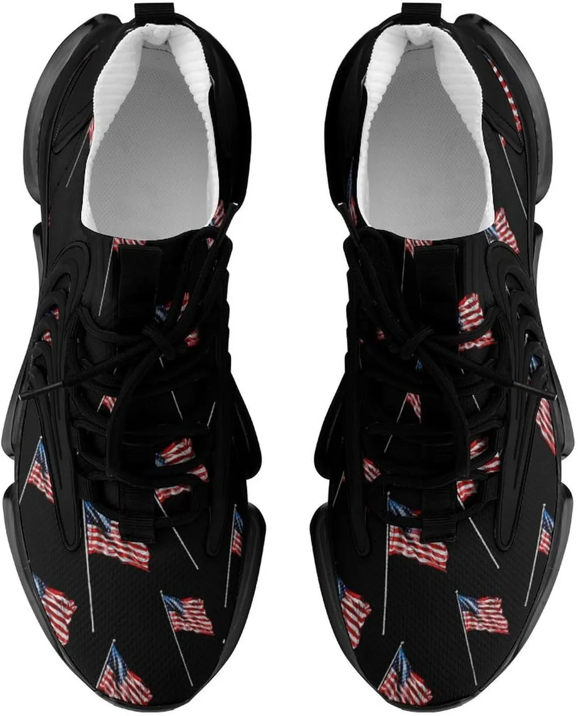 U.S. Flag Men's Tennis Shoes Fashion Athletic Sneakers for Sport Walking Running Workout