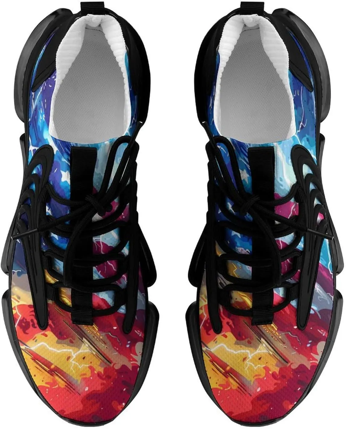 U.S. Flag Thunder Men's Tennis Shoes Fashion Athletic Sneakers for Sport Walking Running Workout