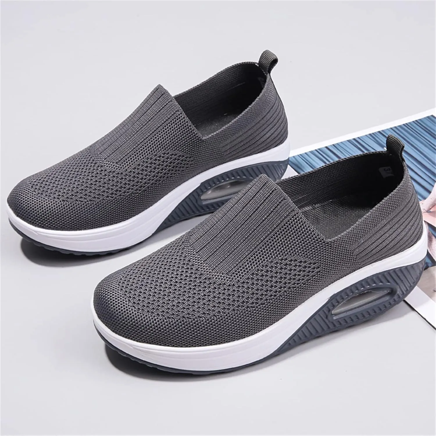 Veroders Women's Working Nurse Shoes Platform Walking Sneakers Wedges Orthotic