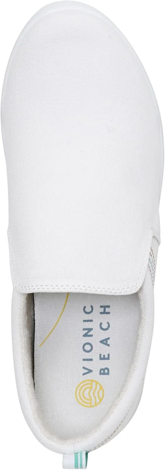 Vionic Beach Marshall Slip On Sneakers for Women-Sustainable Shoes That Include Three-Zone Comfort with Orthotic Insole Arch Support, Machine Wash Safe- Sizes 5-11