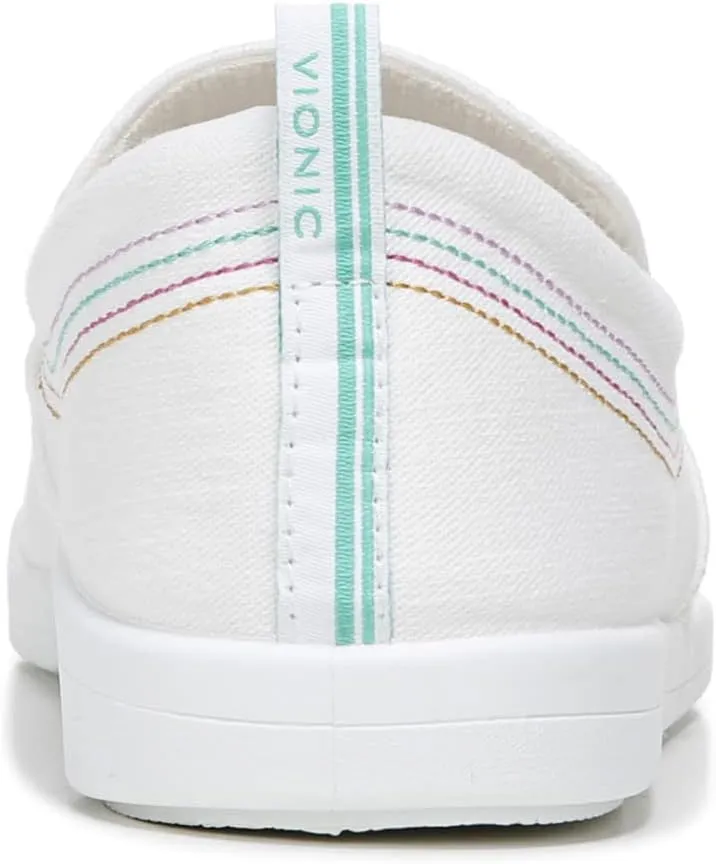Vionic Beach Marshall Slip On Sneakers for Women-Sustainable Shoes That Include Three-Zone Comfort with Orthotic Insole Arch Support, Machine Wash Safe- Sizes 5-11