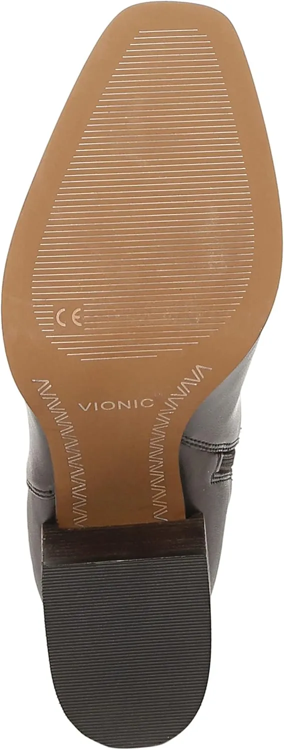 Vionic Vienna Inessa Women's Tall Boot Supportive Walking Shoes for Heel Pain, Plantar Fasciitis with Orthotic Insole Arch Support Medium Fit