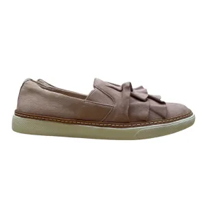 Vionic Women’s Mauve Suede Mahalo Ruffled Slip-On Sneakers Size 5