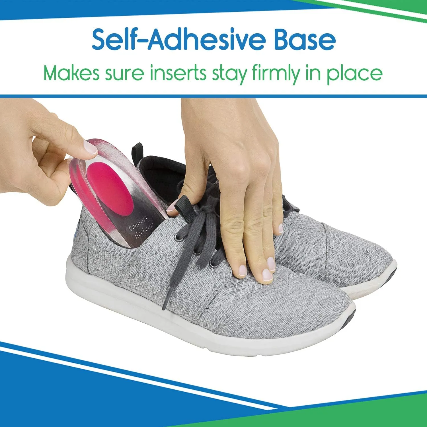 ViveSole Heel Cups for Heel Pain Relief (3 Pairs) - Gel Cushion Inserts for Heel Spur, Achilles Tendonitis, Plantar Fasciitis - Insole Pads for Shoes Women & Men - Silicone Supports, Shock Absorbing