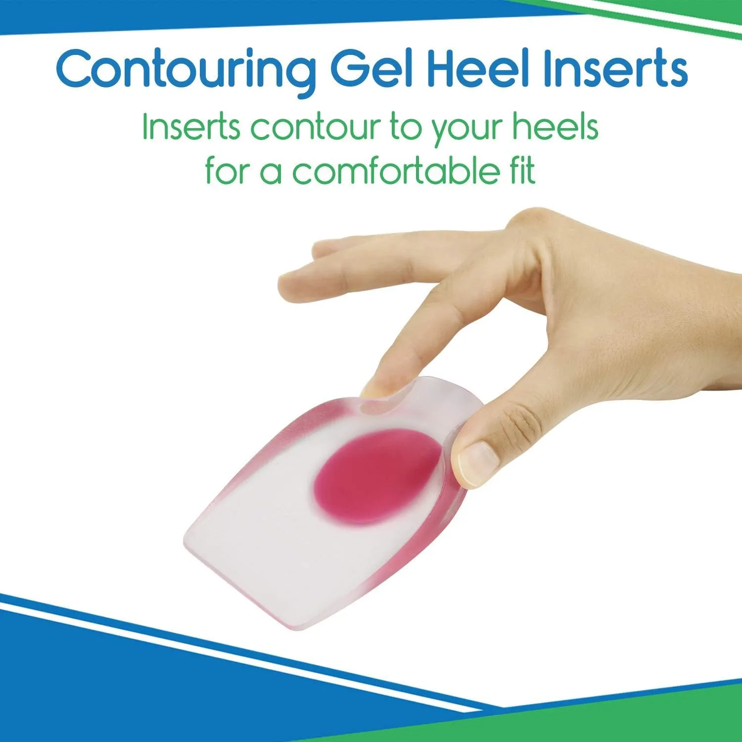ViveSole Heel Cups for Heel Pain Relief (3 Pairs) - Gel Cushion Inserts for Heel Spur, Achilles Tendonitis, Plantar Fasciitis - Insole Pads for Shoes Women & Men - Silicone Supports, Shock Absorbing