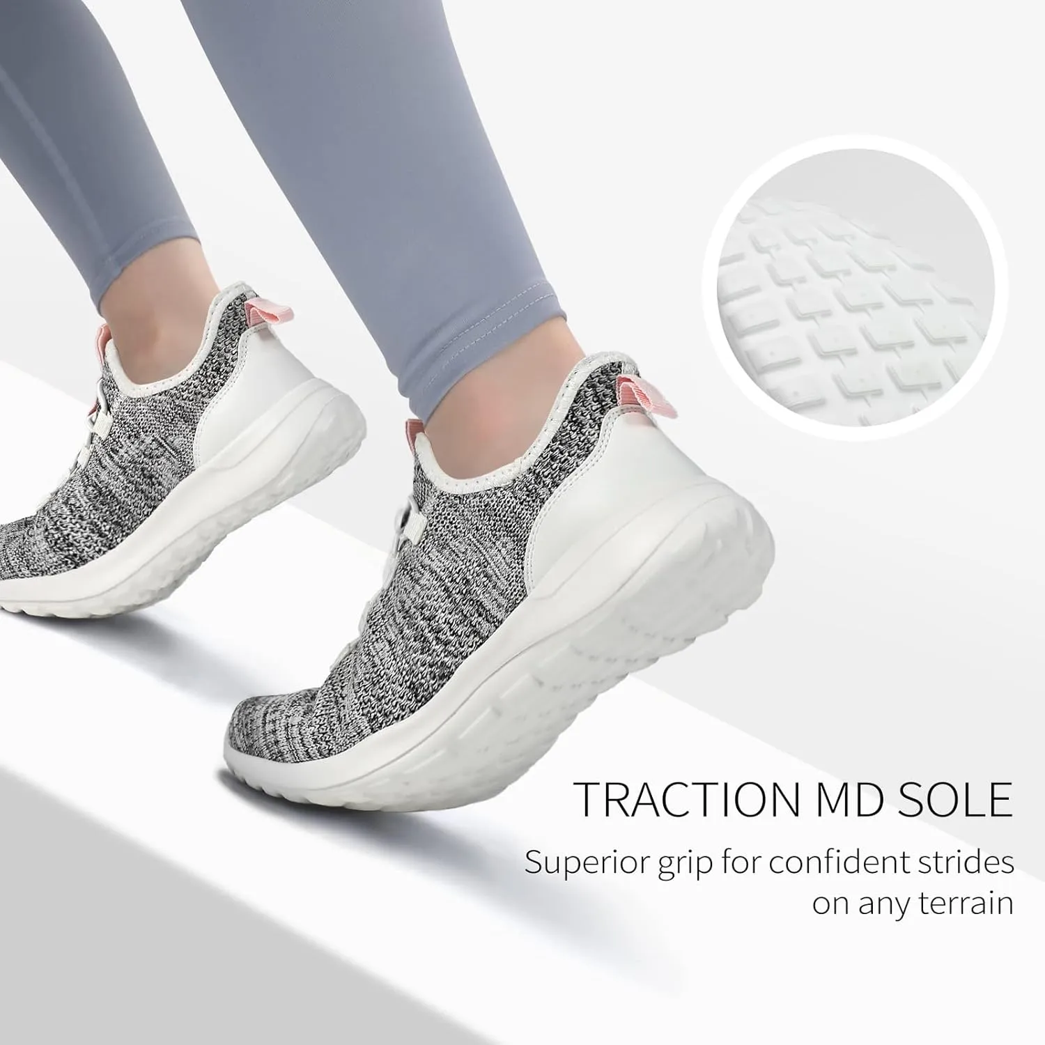 Walking Shoes Women Hands Free Slip on Sneakers with Arch Support
