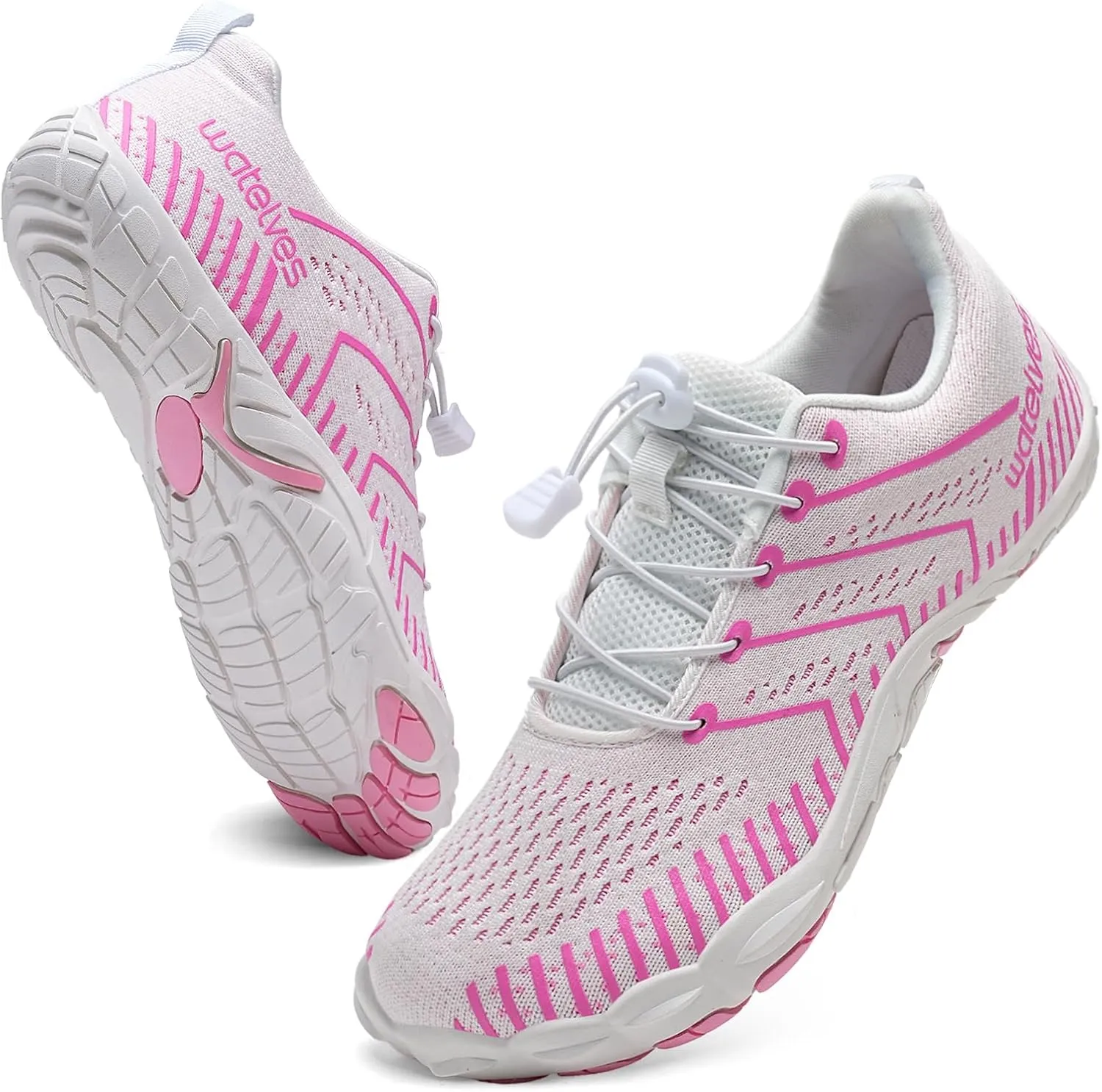 WateLves Barefoot Shoes Women Men Anti Slip Water Shoes Wide Toe Breathable Walking Shoes Minimalist Zero Drop Sneakers for Beach Travel Hiking