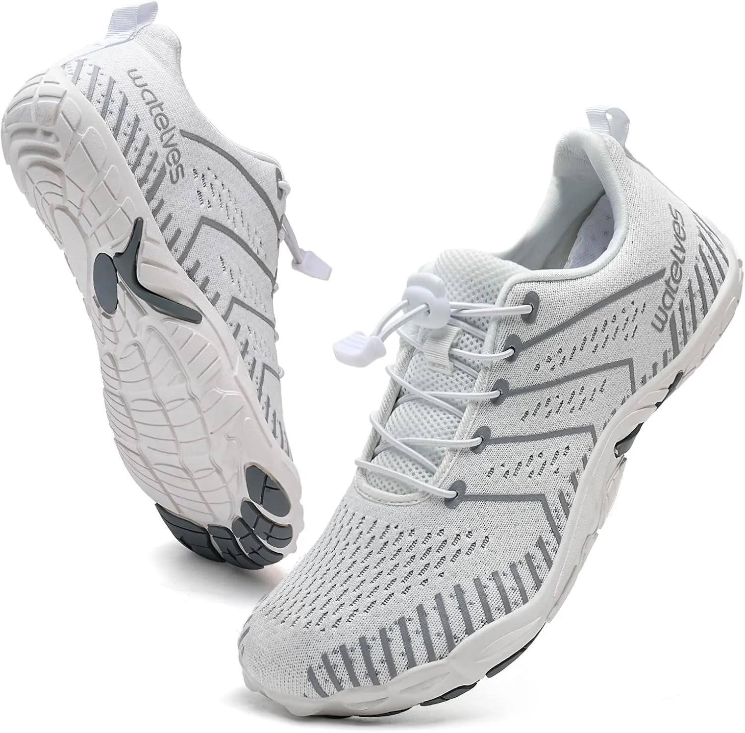 WateLves Barefoot Shoes Women Men Anti Slip Water Shoes Wide Toe Breathable Walking Shoes Minimalist Zero Drop Sneakers for Beach Travel Hiking