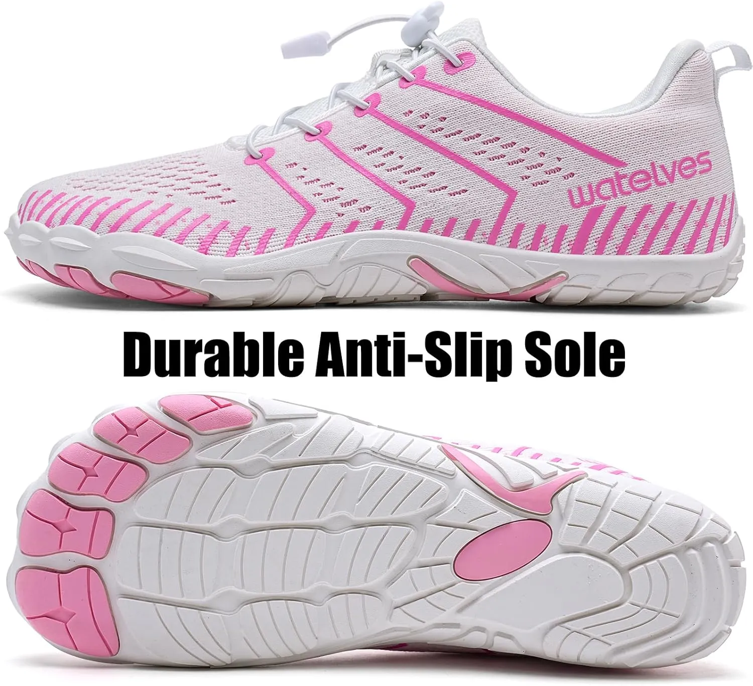 WateLves Barefoot Shoes Women Men Anti Slip Water Shoes Wide Toe Breathable Walking Shoes Minimalist Zero Drop Sneakers for Beach Travel Hiking