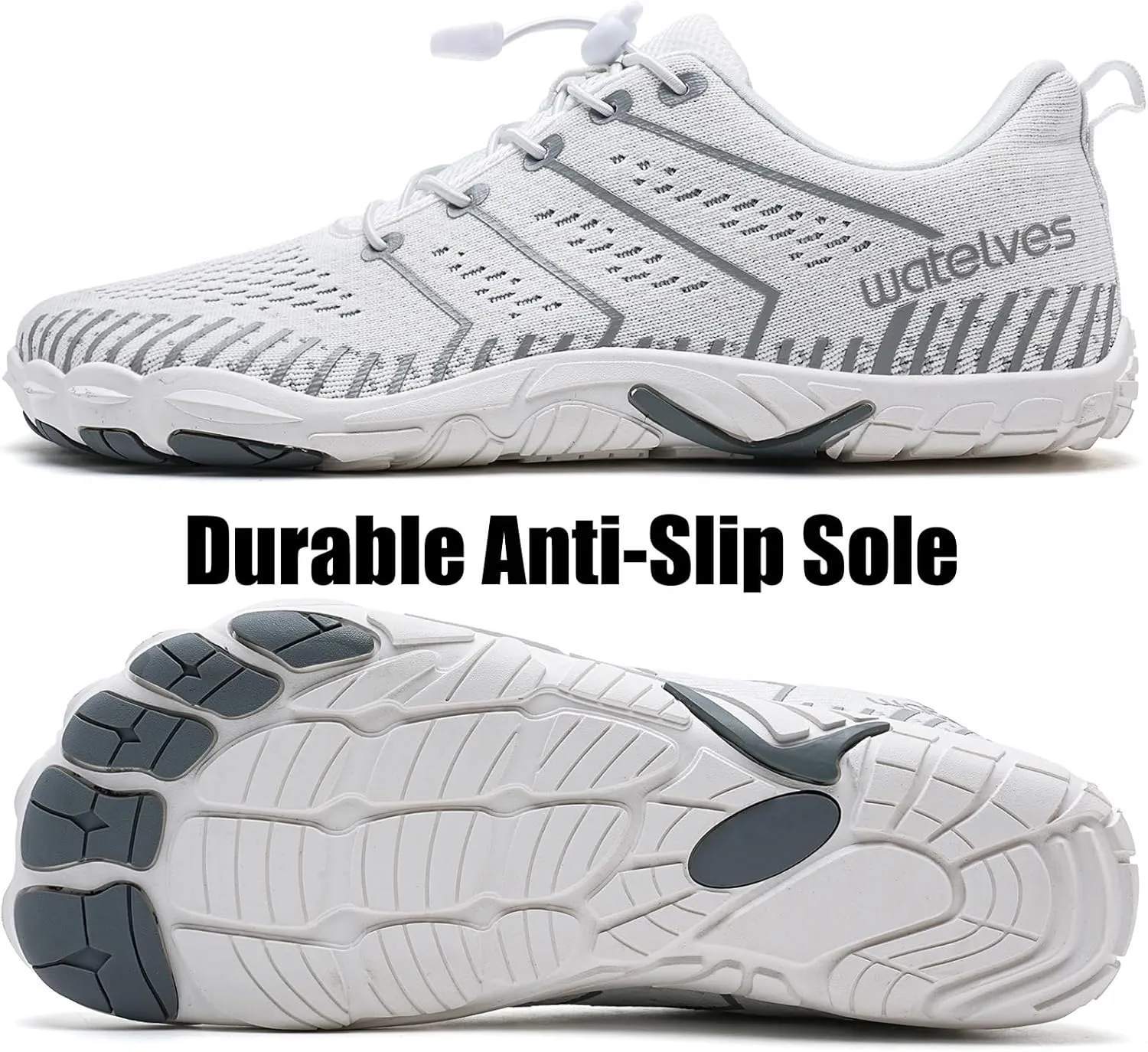 WateLves Barefoot Shoes Women Men Anti Slip Water Shoes Wide Toe Breathable Walking Shoes Minimalist Zero Drop Sneakers for Beach Travel Hiking