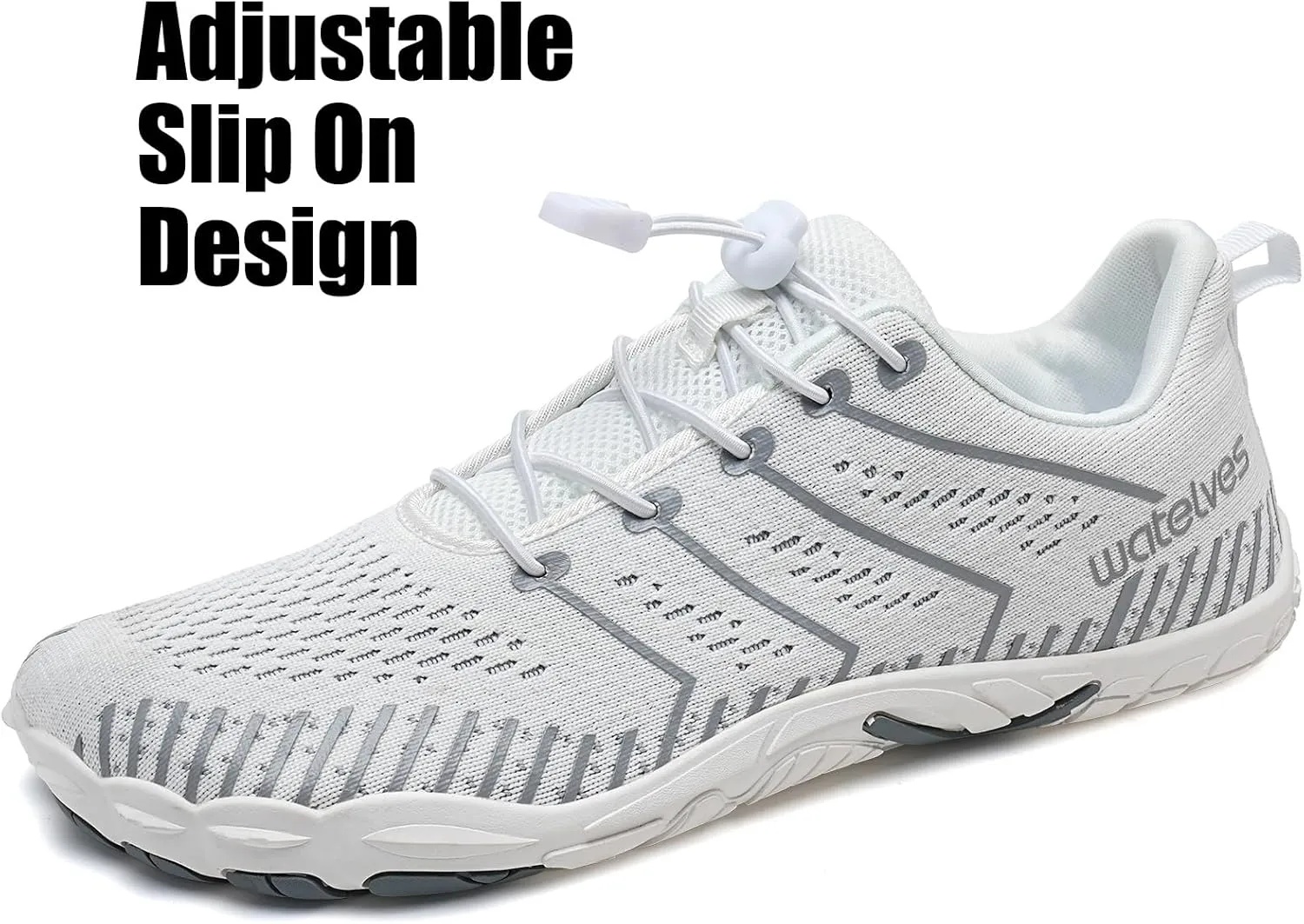 WateLves Barefoot Shoes Women Men Anti Slip Water Shoes Wide Toe Breathable Walking Shoes Minimalist Zero Drop Sneakers for Beach Travel Hiking