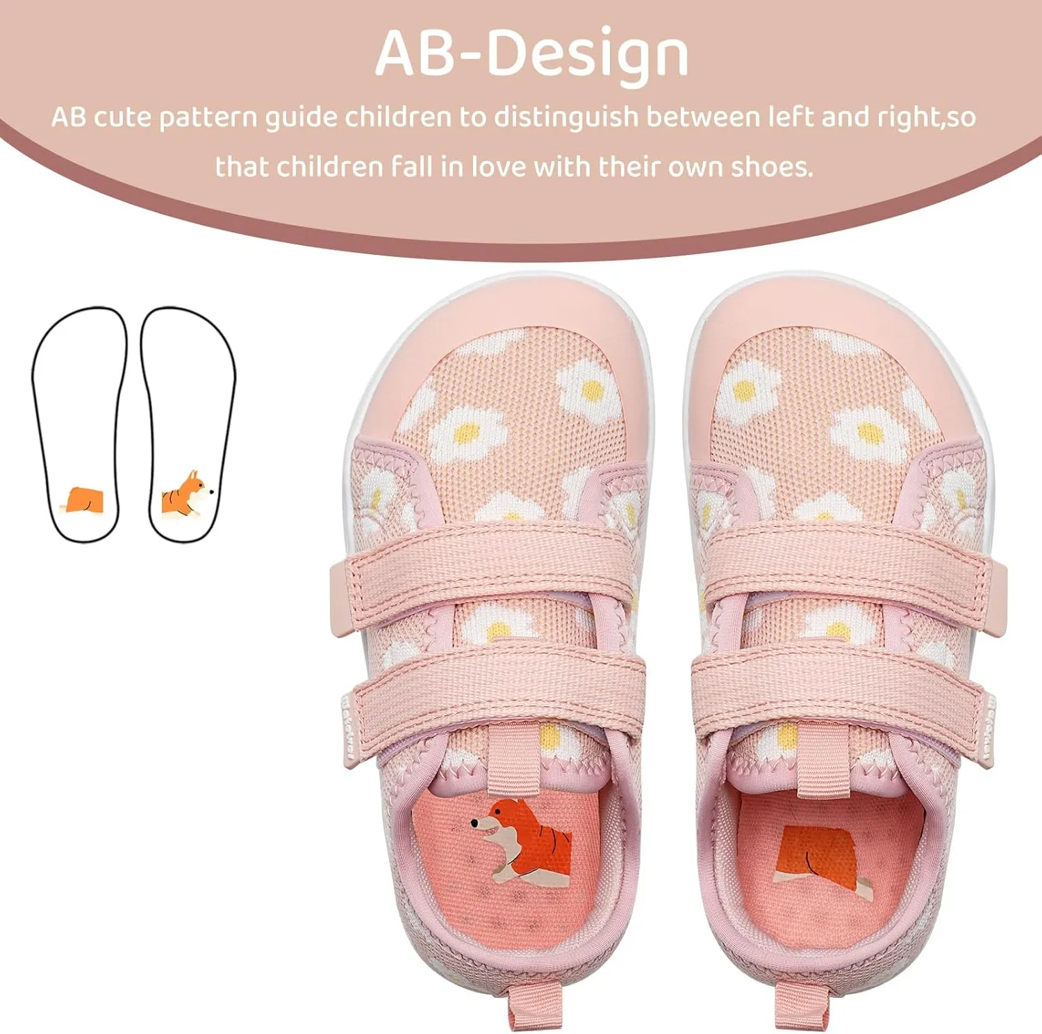 WateLves Toddler Little Kid Wide Barefoot The First Walking Shoes Girls Boys Breathable Lightweight Splay Naturally Minimalist Sneakers