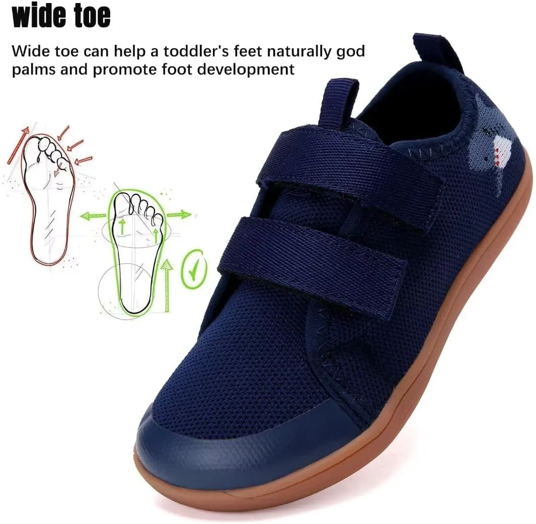 WateLves Toddler Little Kid Wide Barefoot The First Walking Shoes Girls Boys Breathable Lightweight Splay Naturally Minimalist Sneakers