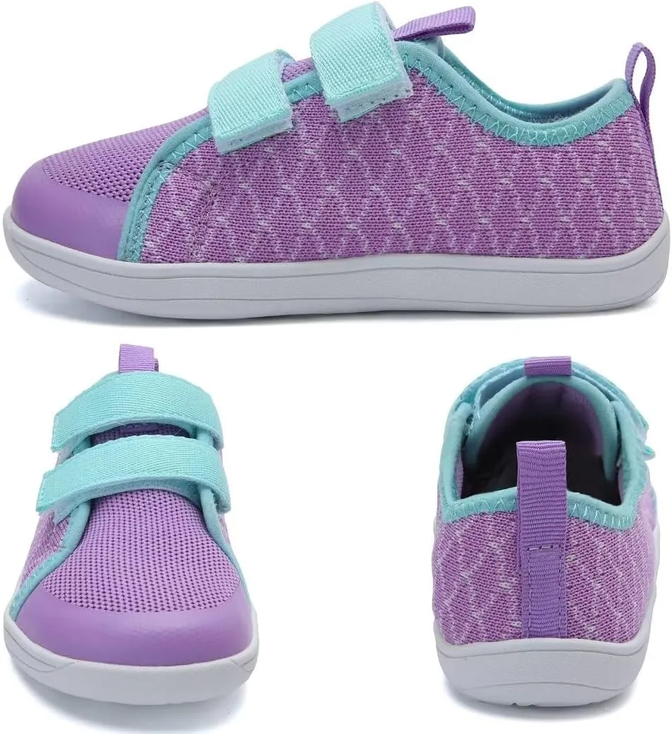 WateLves Toddler Little Kid Wide Barefoot The First Walking Shoes Girls Boys Breathable Lightweight Splay Naturally Minimalist Sneakers