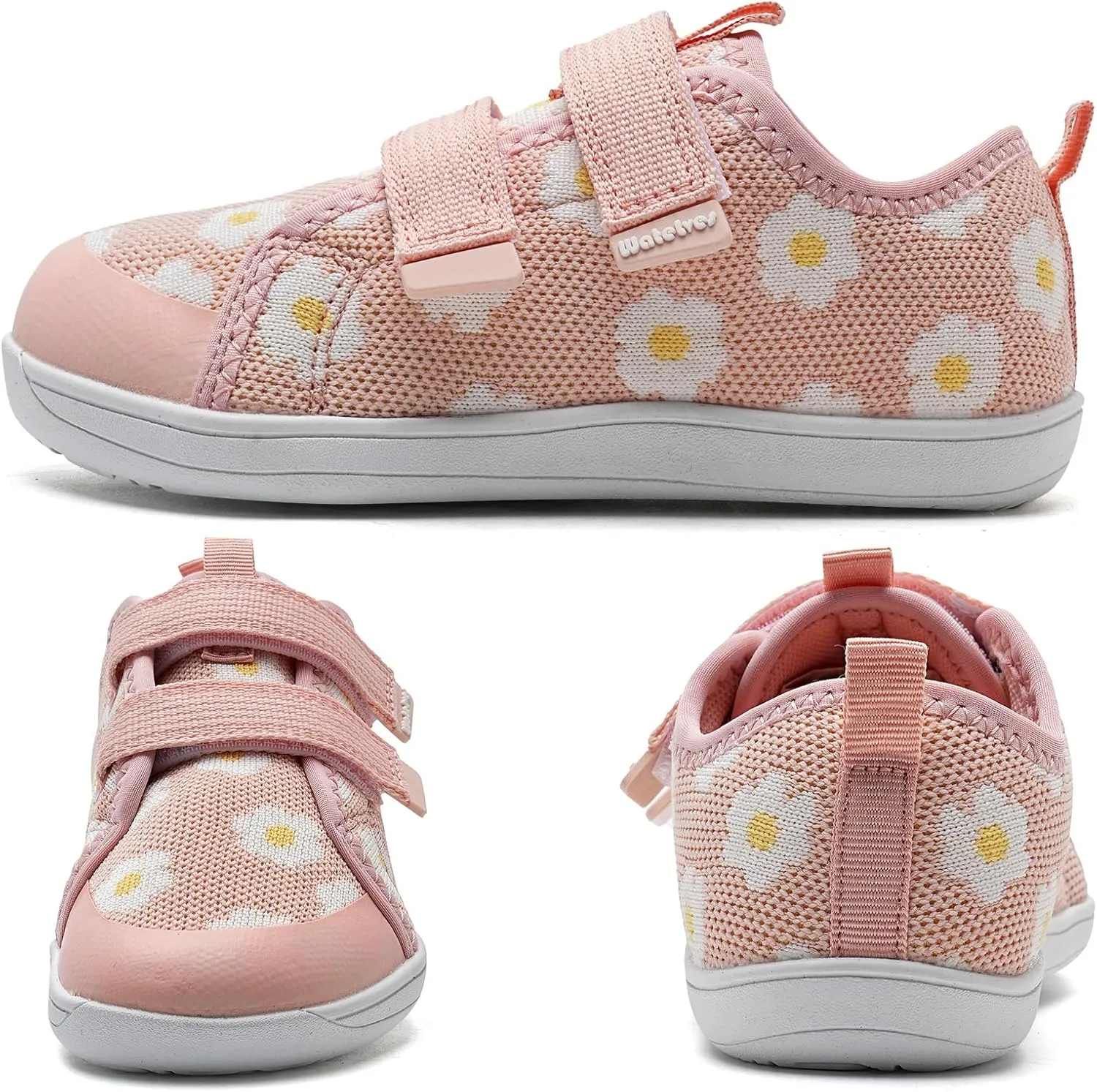 WateLves Toddler Little Kid Wide Barefoot The First Walking Shoes Girls Boys Breathable Lightweight Splay Naturally Minimalist Sneakers