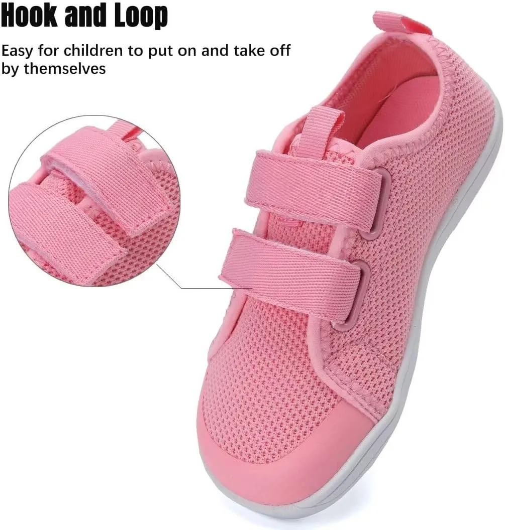 WateLves Toddler Little Kid Wide Barefoot The First Walking Shoes Girls Boys Breathable Lightweight Splay Naturally Minimalist Sneakers