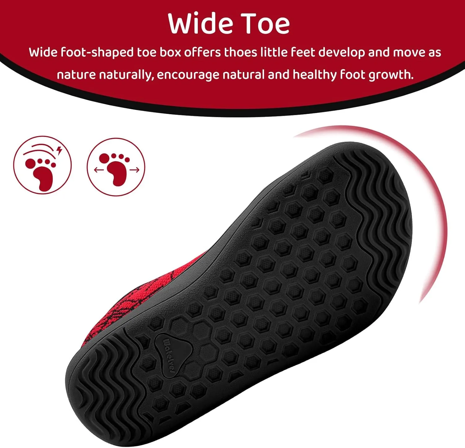 WateLves Toddler Little Kid Wide Barefoot The First Walking Shoes Girls Boys Breathable Lightweight Splay Naturally Minimalist Sneakers