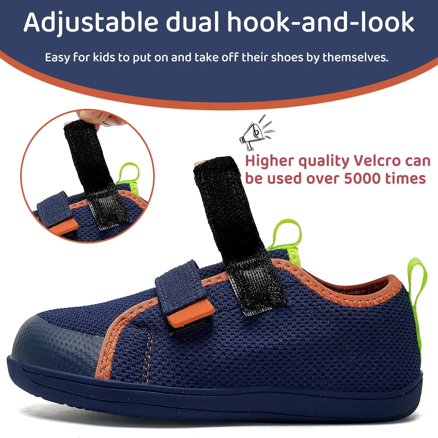 WateLves Toddler Little Kid Wide Barefoot The First Walking Shoes Girls Boys Breathable Lightweight Splay Naturally Minimalist Sneakers