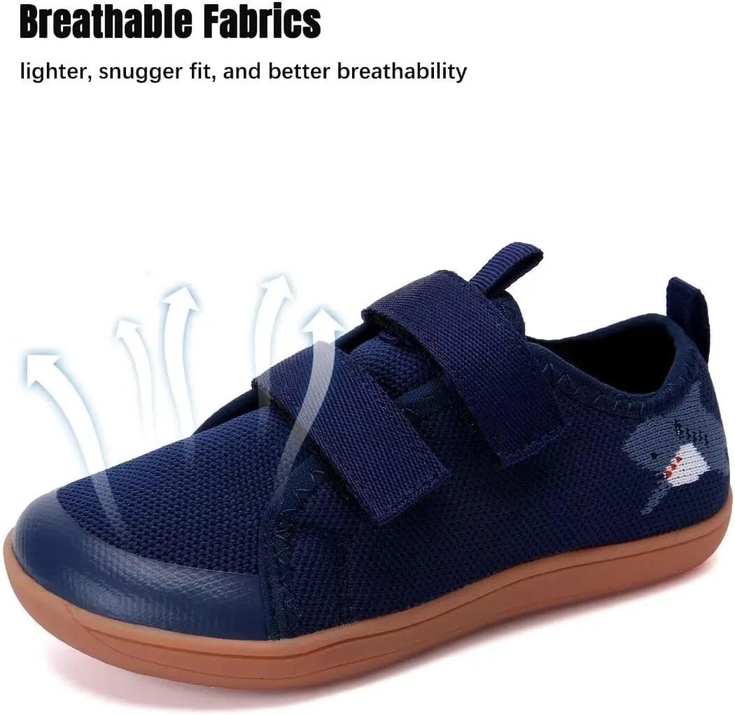 WateLves Toddler Little Kid Wide Barefoot The First Walking Shoes Girls Boys Breathable Lightweight Splay Naturally Minimalist Sneakers
