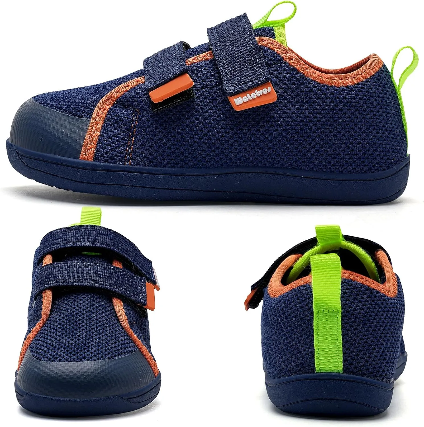 WateLves Toddler Little Kid Wide Barefoot The First Walking Shoes Girls Boys Breathable Lightweight Splay Naturally Minimalist Sneakers