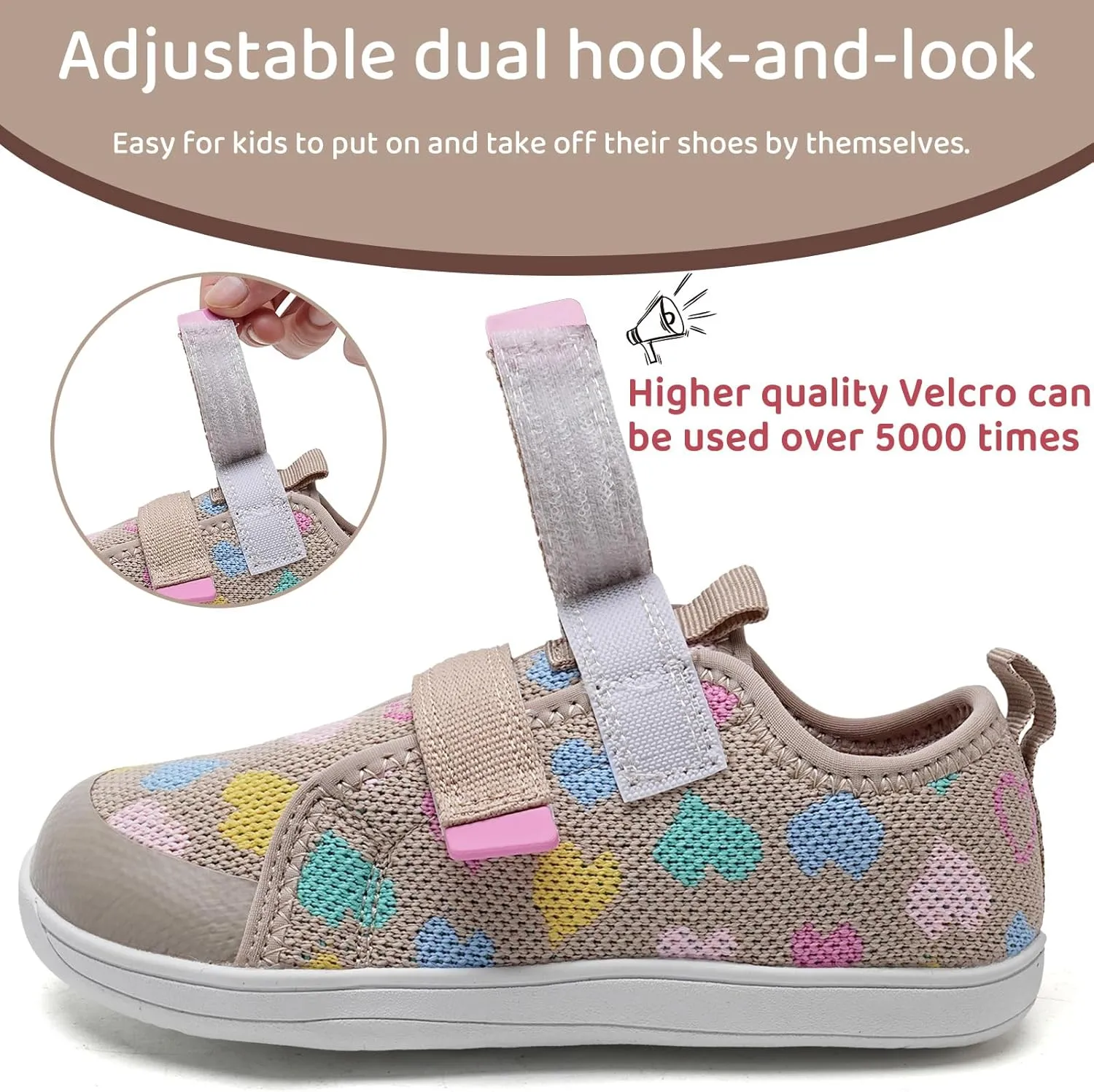 WateLves Toddler Little Kid Wide Barefoot The First Walking Shoes Girls Boys Breathable Lightweight Splay Naturally Minimalist Sneakers