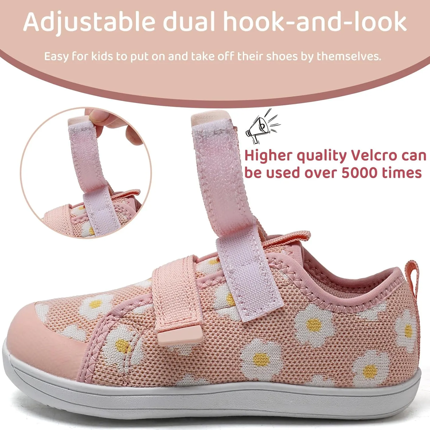 WateLves Toddler Little Kid Wide Barefoot The First Walking Shoes Girls Boys Breathable Lightweight Splay Naturally Minimalist Sneakers