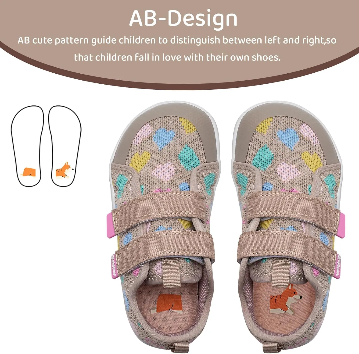 WateLves Toddler Little Kid Wide Barefoot The First Walking Shoes Girls Boys Breathable Lightweight Splay Naturally Minimalist Sneakers