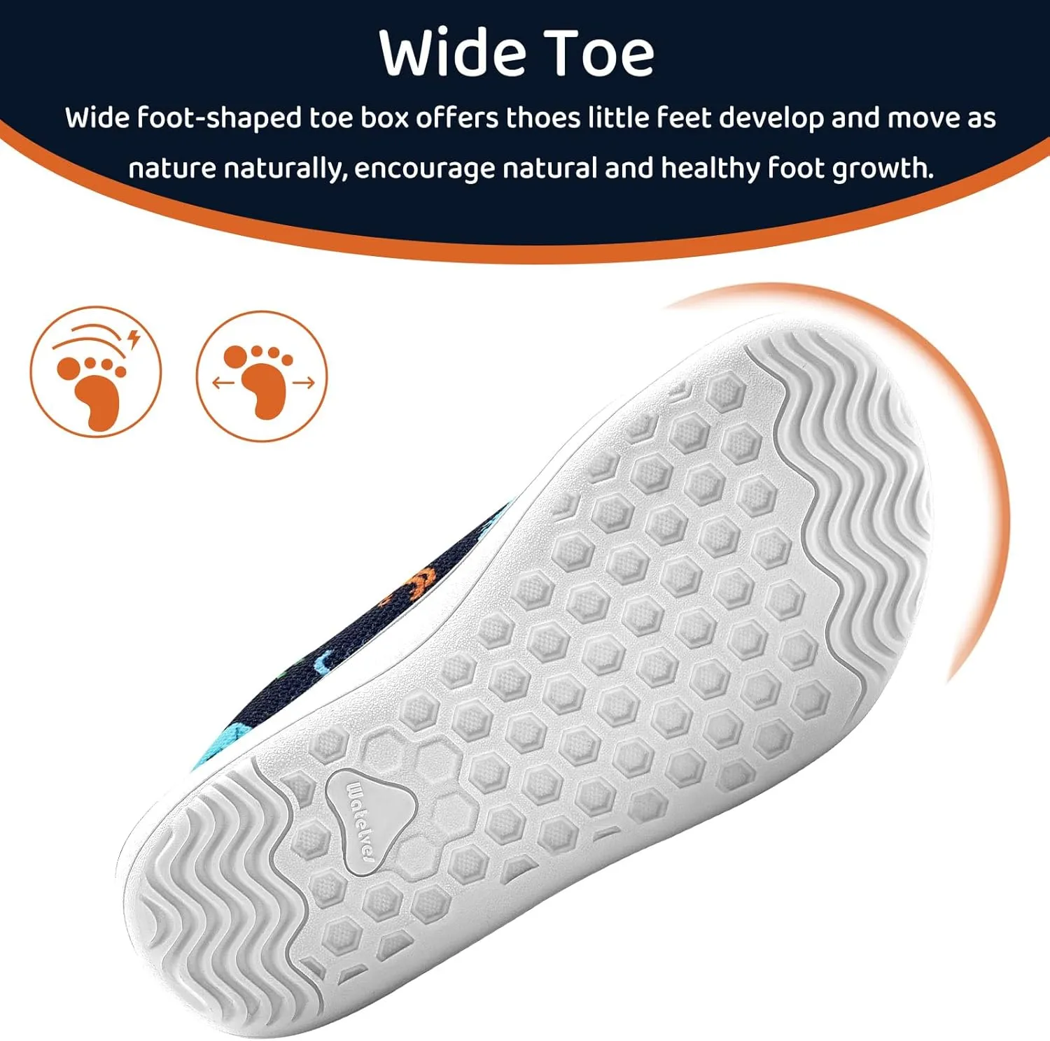 WateLves Toddler Little Kid Wide Barefoot The First Walking Shoes Girls Boys Breathable Lightweight Splay Naturally Minimalist Sneakers