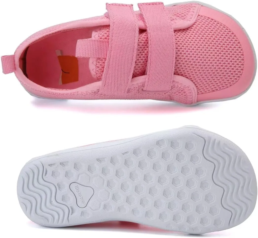 WateLves Toddler Little Kid Wide Barefoot The First Walking Shoes Girls Boys Breathable Lightweight Splay Naturally Minimalist Sneakers