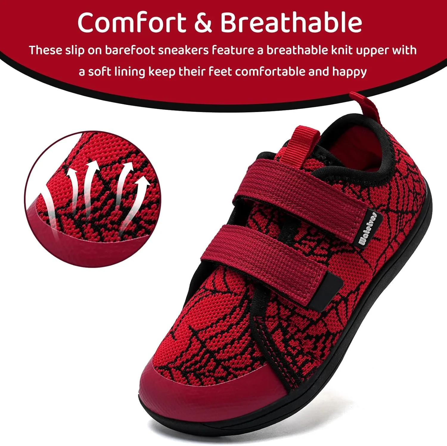 WateLves Toddler Little Kid Wide Barefoot The First Walking Shoes Girls Boys Breathable Lightweight Splay Naturally Minimalist Sneakers