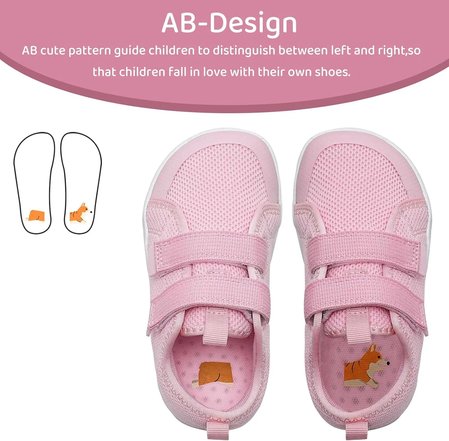 WateLves Toddler Little Kid Wide Barefoot The First Walking Shoes Girls Boys Breathable Lightweight Splay Naturally Minimalist Sneakers