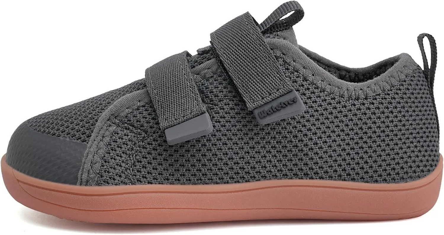WateLves Toddler Little Kid Wide Barefoot The First Walking Shoes Girls Boys Breathable Lightweight Splay Naturally Minimalist Sneakers