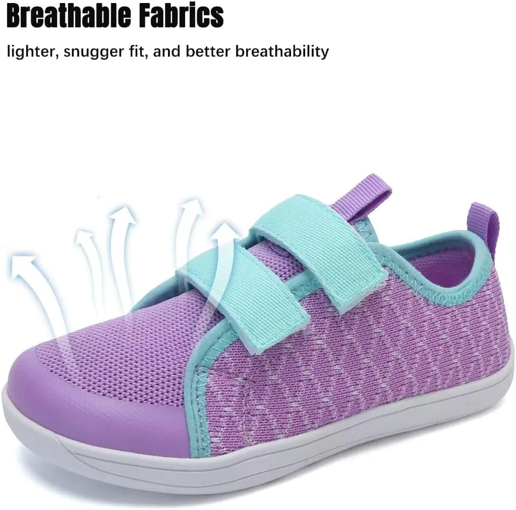 WateLves Toddler Little Kid Wide Barefoot The First Walking Shoes Girls Boys Breathable Lightweight Splay Naturally Minimalist Sneakers