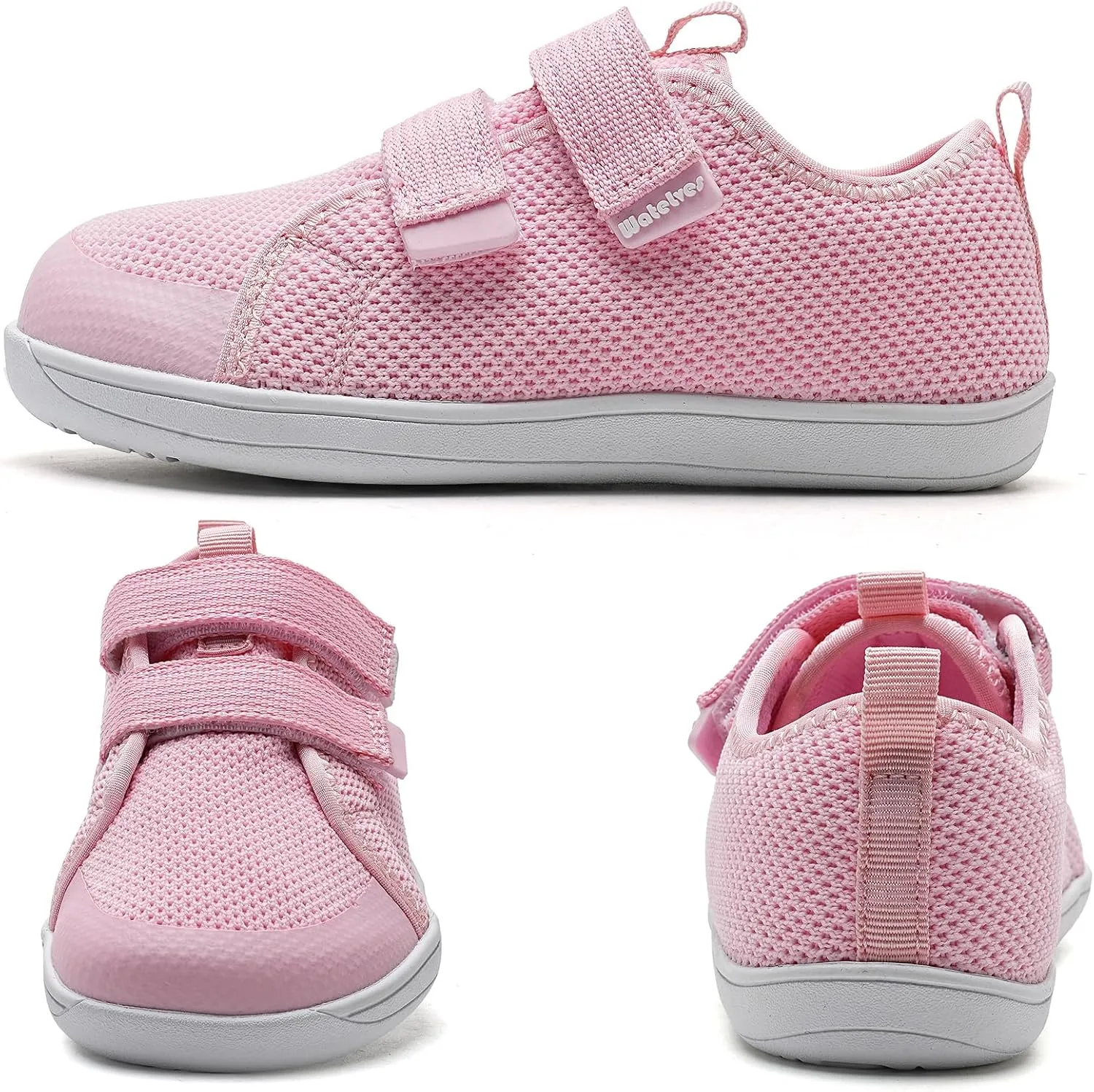 WateLves Toddler Little Kid Wide Barefoot The First Walking Shoes Girls Boys Breathable Lightweight Splay Naturally Minimalist Sneakers