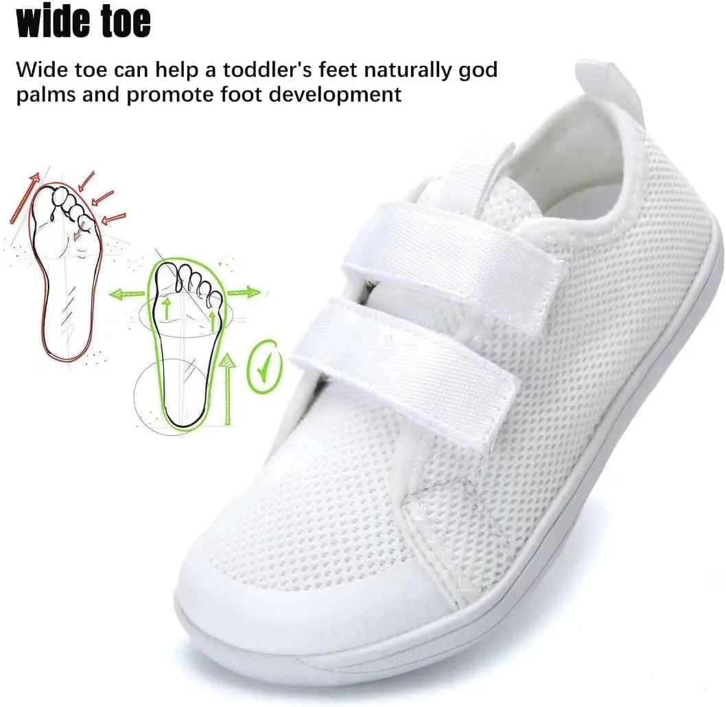 WateLves Toddler Little Kid Wide Barefoot The First Walking Shoes Girls Boys Breathable Lightweight Splay Naturally Minimalist Sneakers