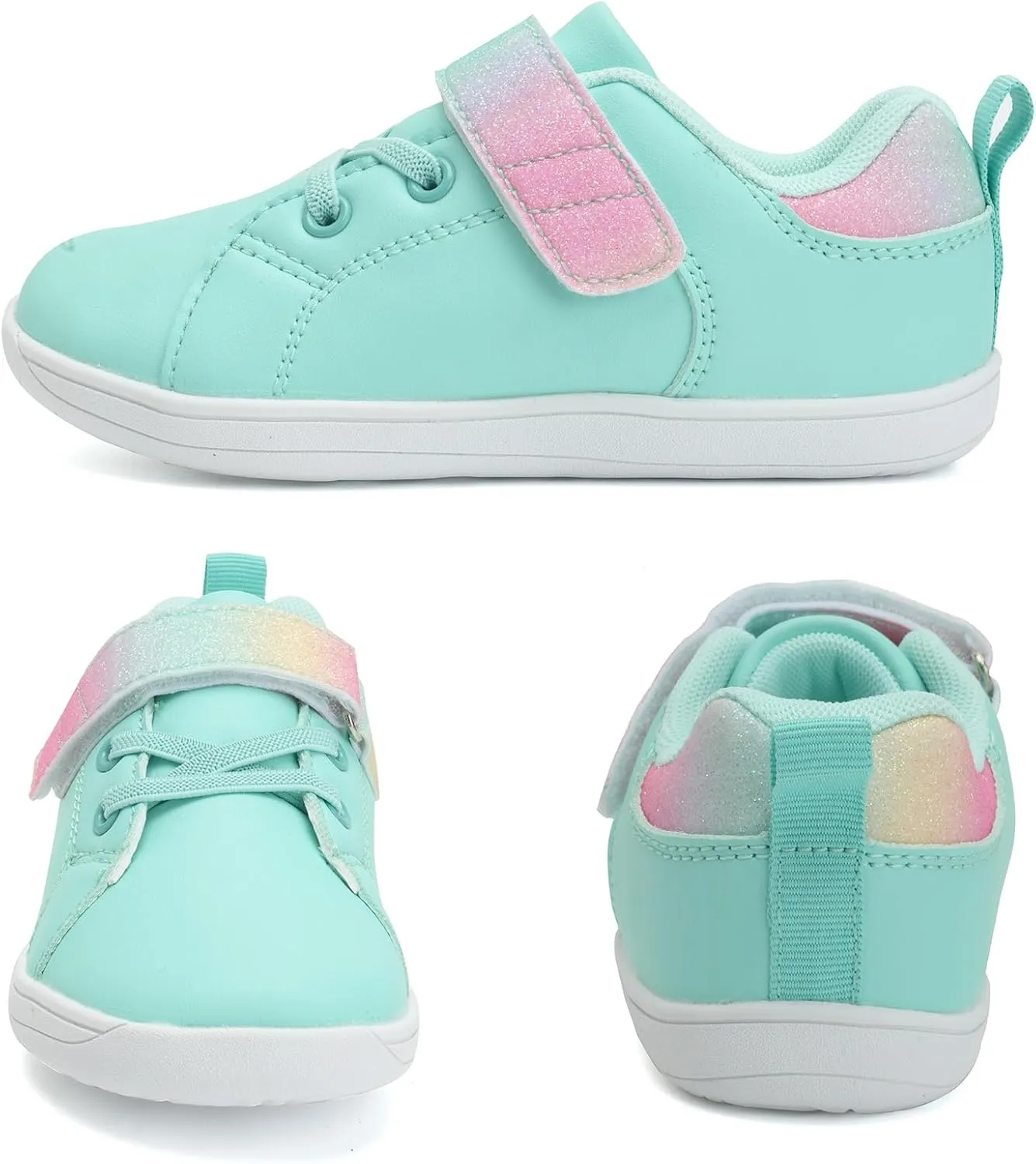 WateLves Toddler Little Kid Wide Barefoot The First Walking Shoes Girls Boys Leather Uniform Dress Shoes Lightweight Splay Naturally Minimalist Sneakers