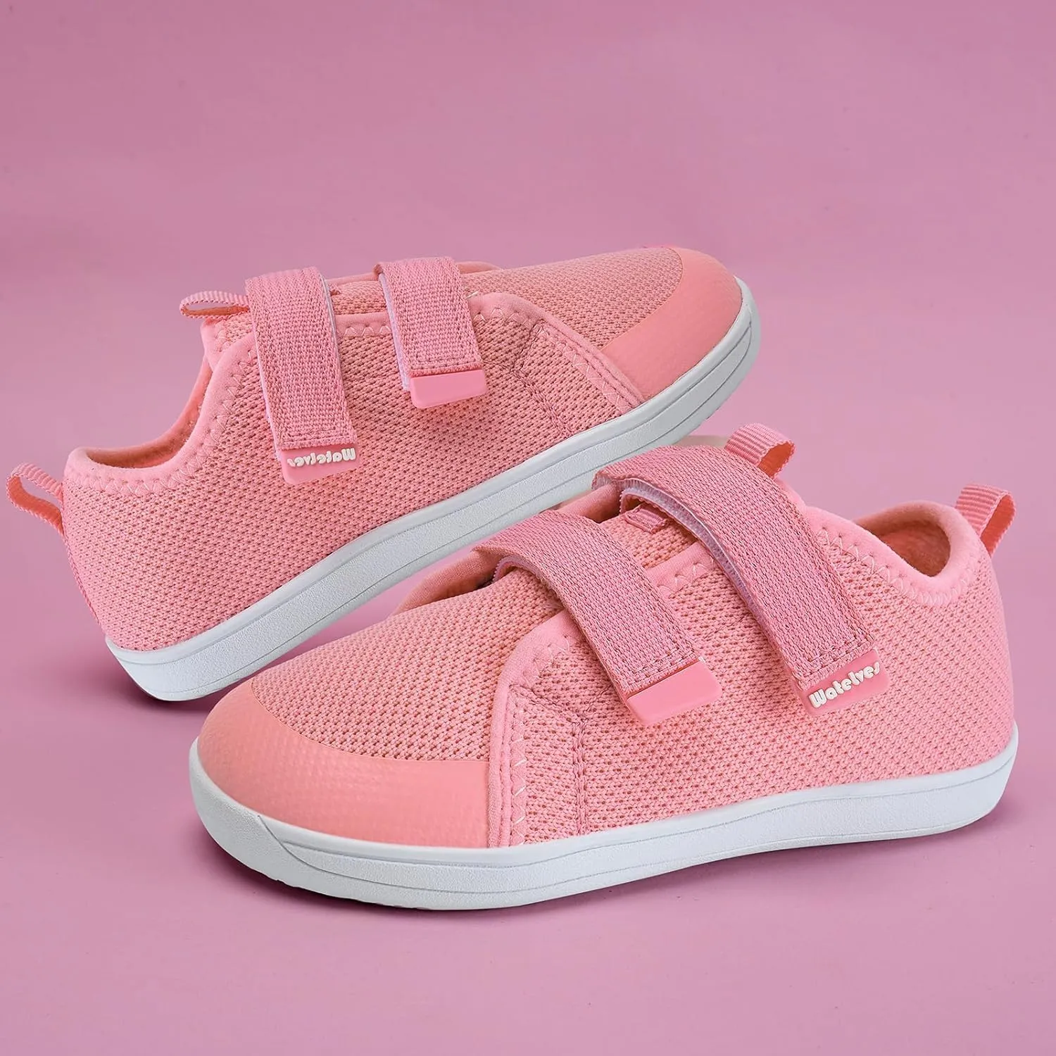 WateLves Toddler Little Kids Wide Barefoot Shoes The First Walking Shoes Girls Boys Breathable Zero Drop Minimalist Sneakers with Wide Toe Box Natural to Grow