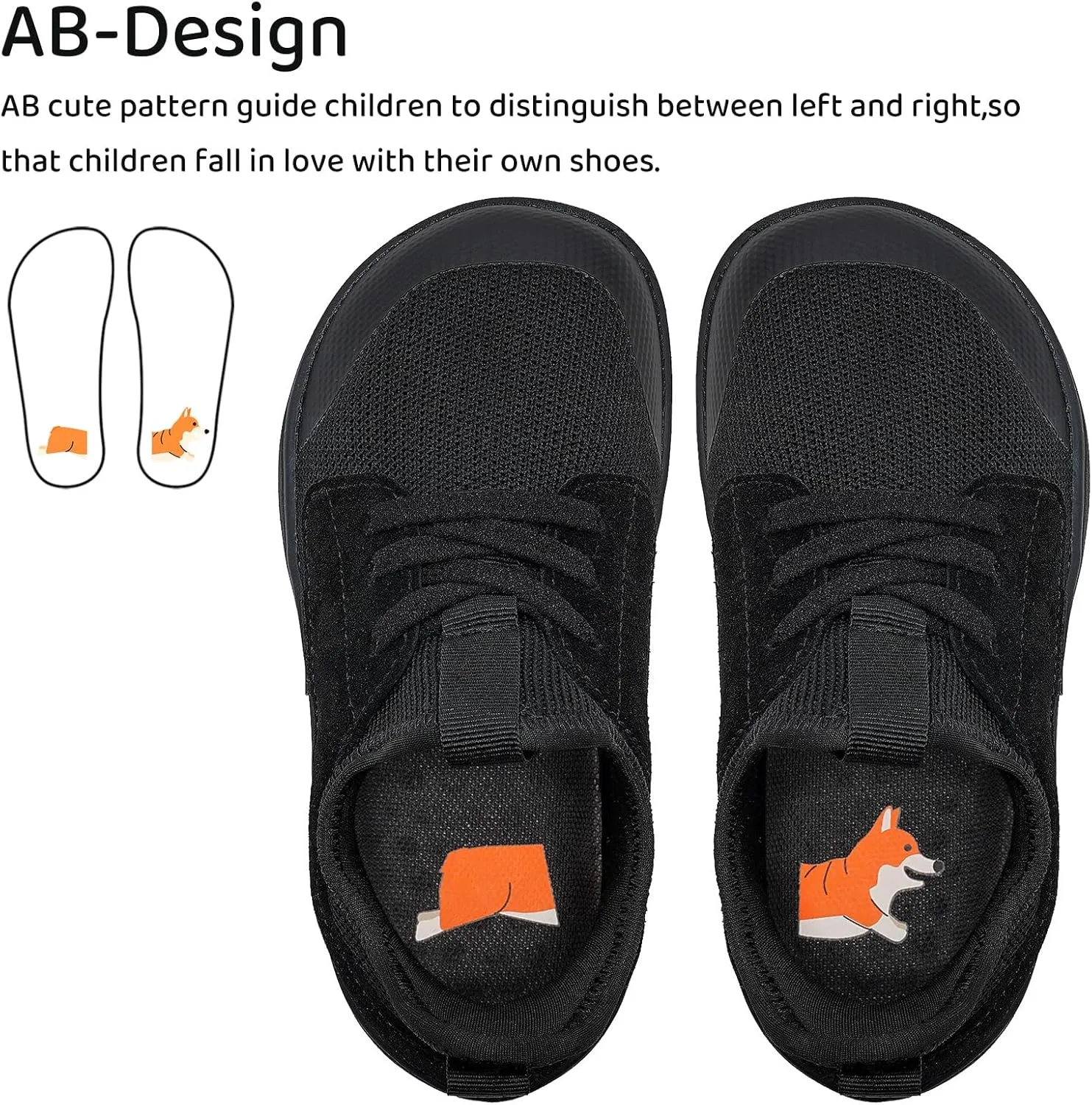 WateLves Toddler Little/Big Kid Wide Barefoot Shoes Boys Girls Minimalist Sneakers Splay Naturally Lightweight Breathable Running Tennis Shoes