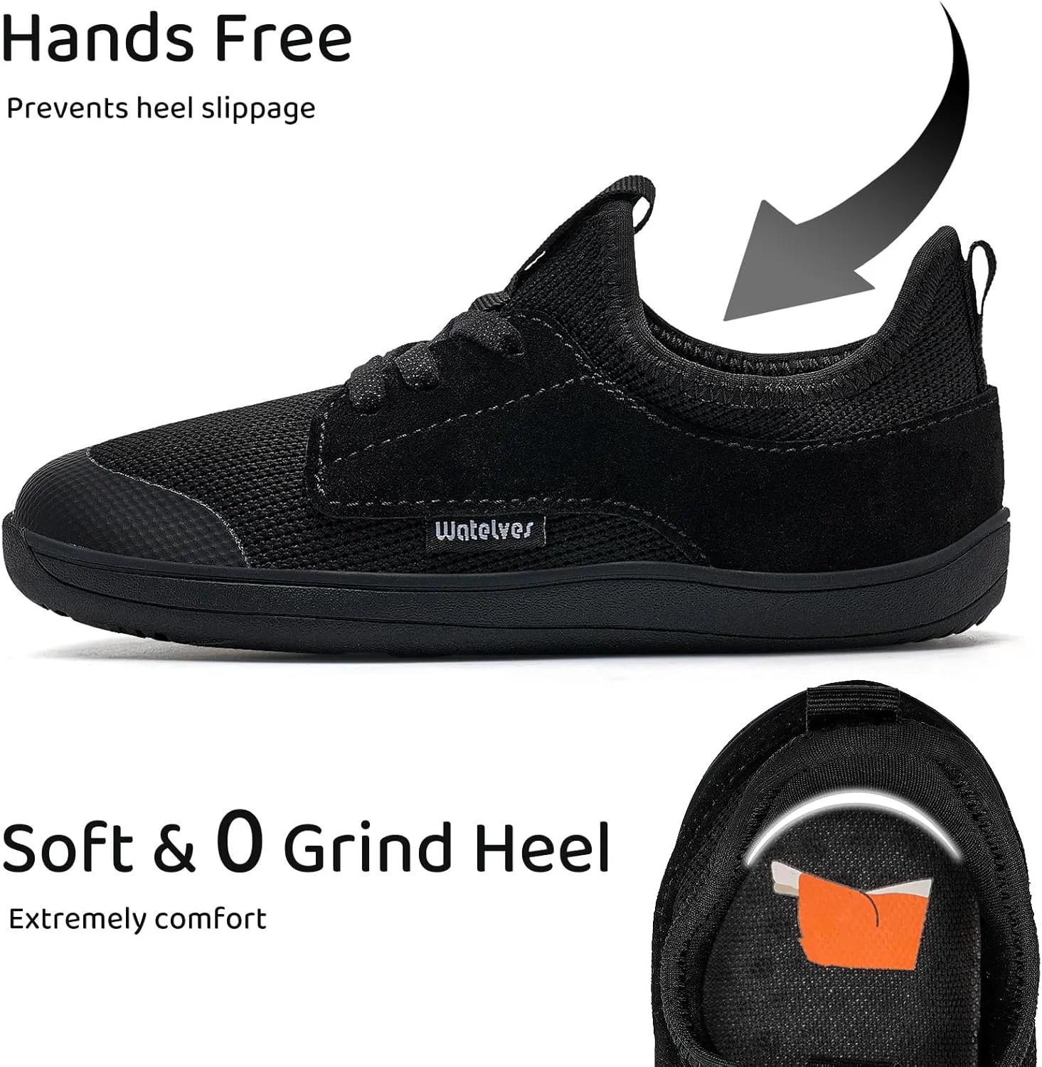WateLves Toddler Little/Big Kid Wide Barefoot Shoes Boys Girls Minimalist Sneakers Splay Naturally Lightweight Breathable Running Tennis Shoes