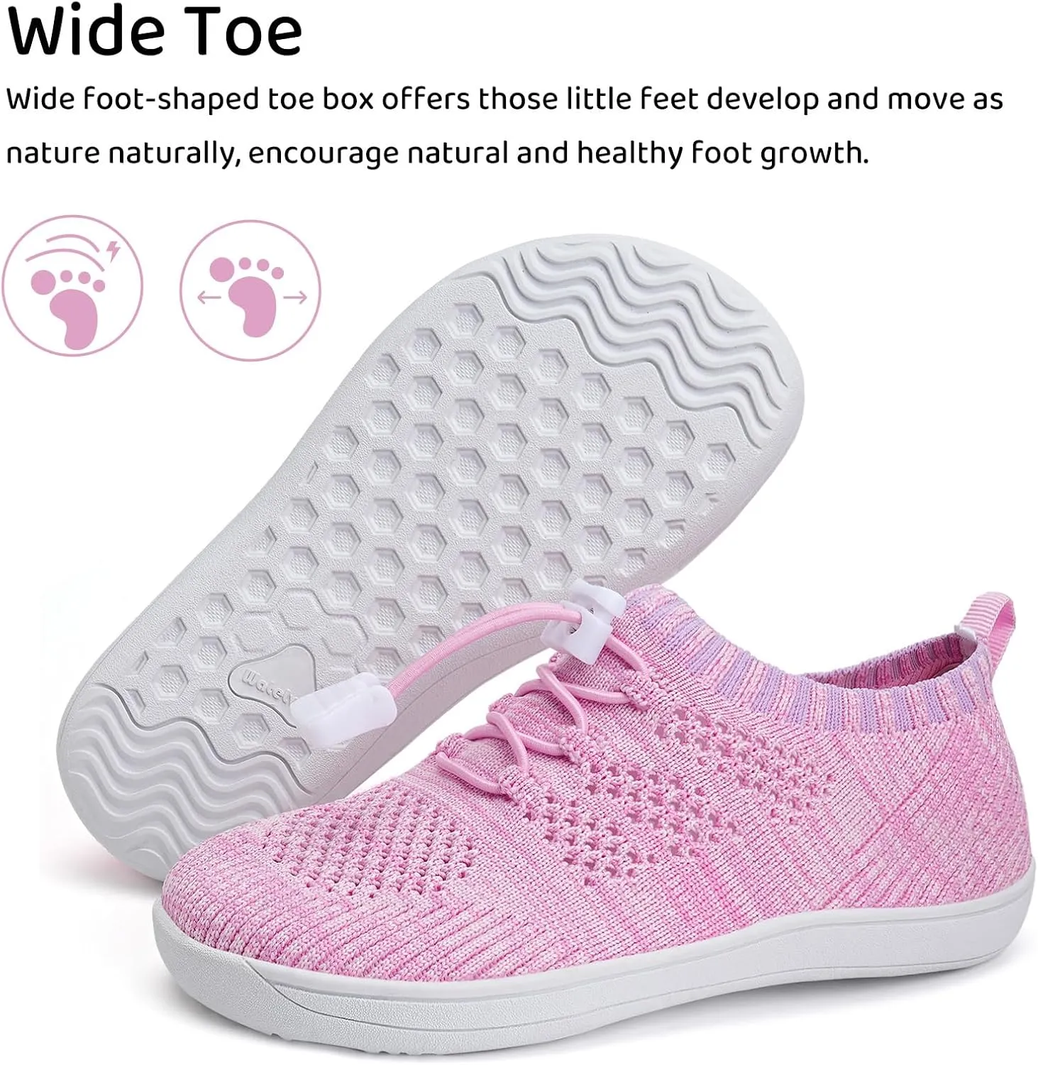 WateLves Water Shoes for Toddler Little Kid Minimalist Wide Barefoot Zero Drop Sole Splay Naturally Aqua Sneakers Boys Girls